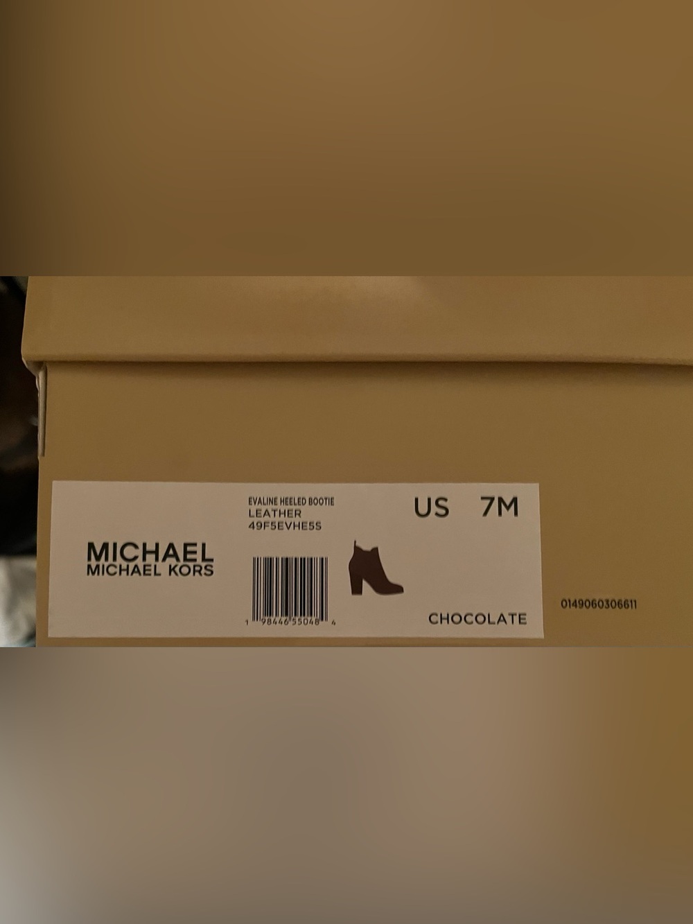 Michael Kors Evaline Suede Bootie in Chocolate New in Box - Picture 2 of 7
